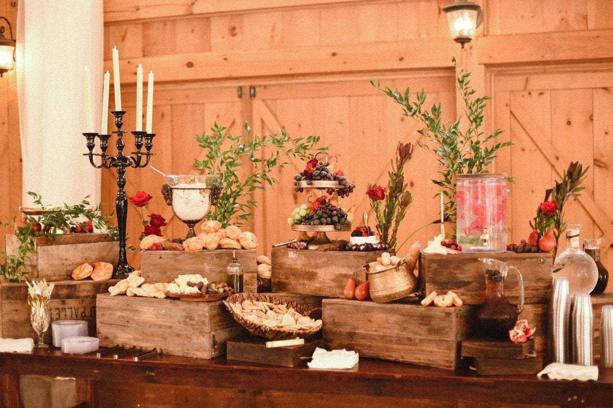 wedding charcuterie table