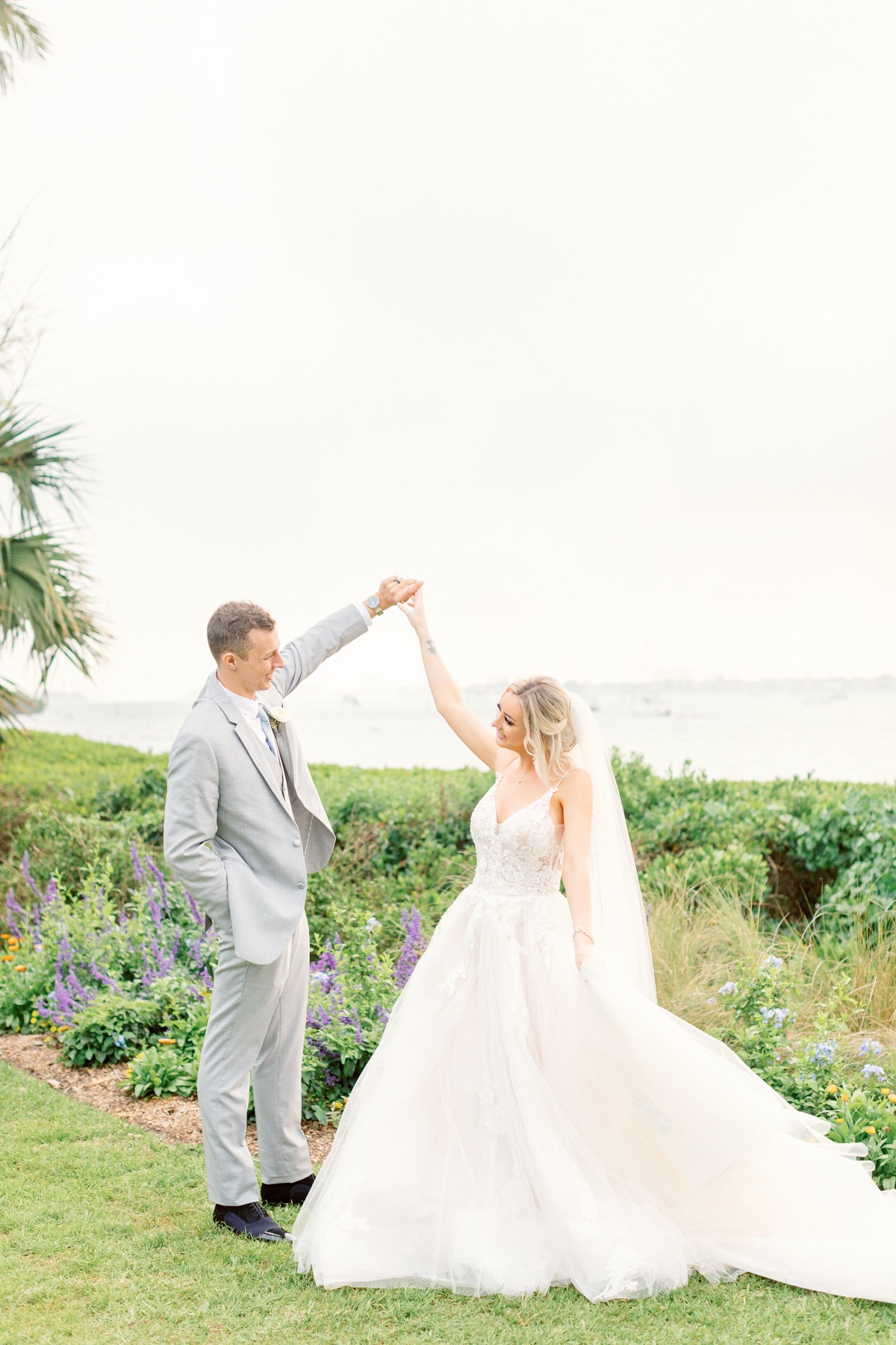 Lovely Pastel Garden Wedding With A Surprise Cake-Cutting Reveal