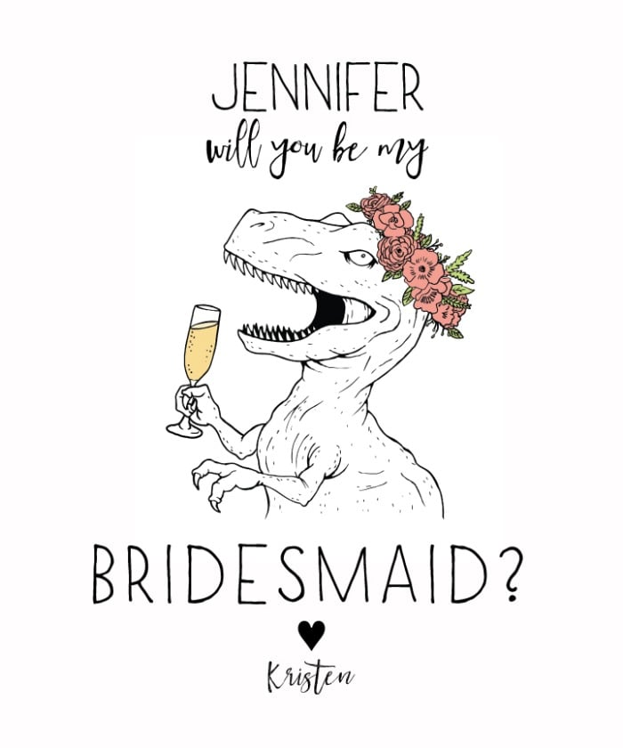 Free Printable Will You Be My Bridesmaid
