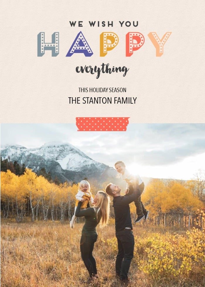 Happy Everything Printable Photo Card