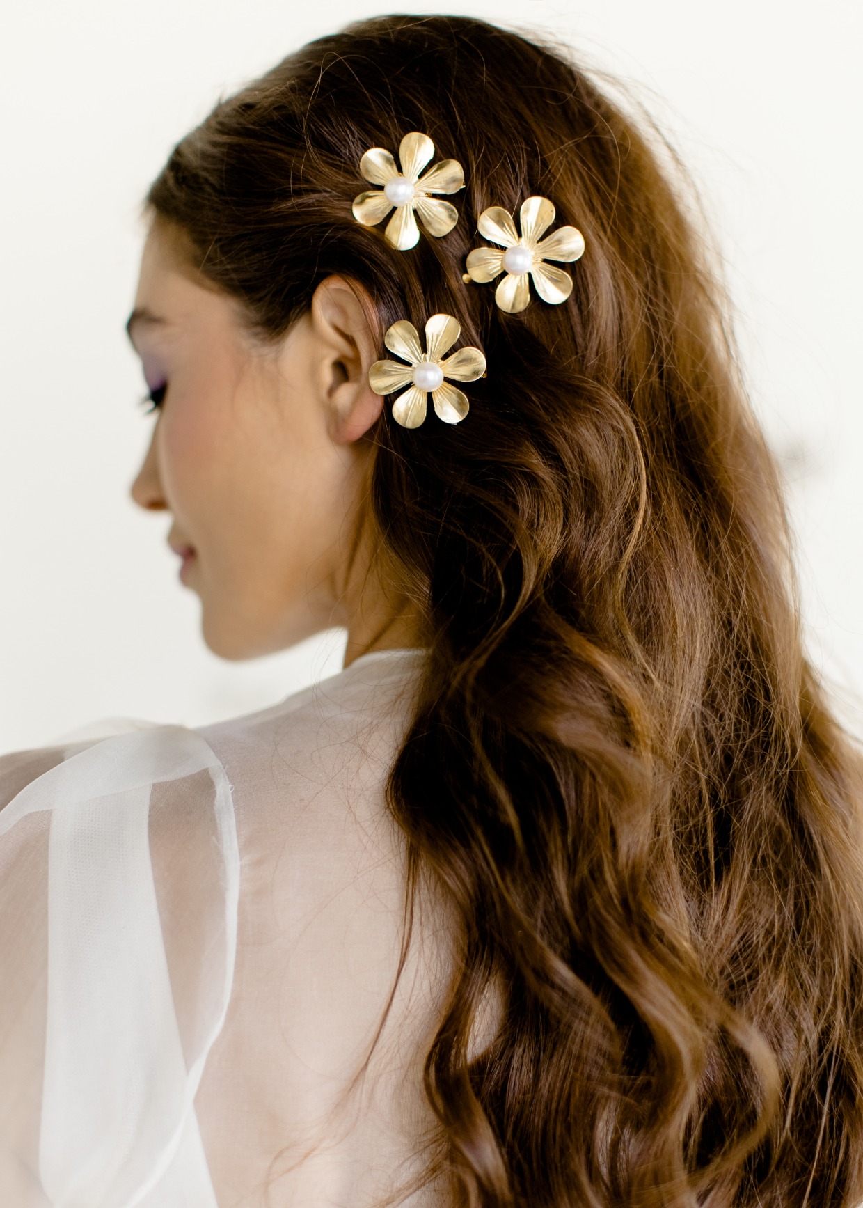 floral hair clips