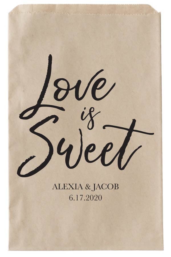 Love is Sweet Wedding Paper Bags