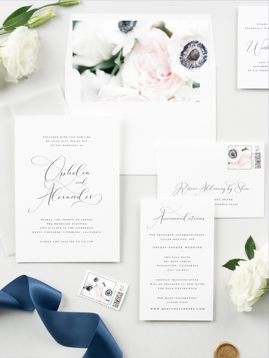 Don't Miss The New Ophelia Invitation Suite from Shine Wedding