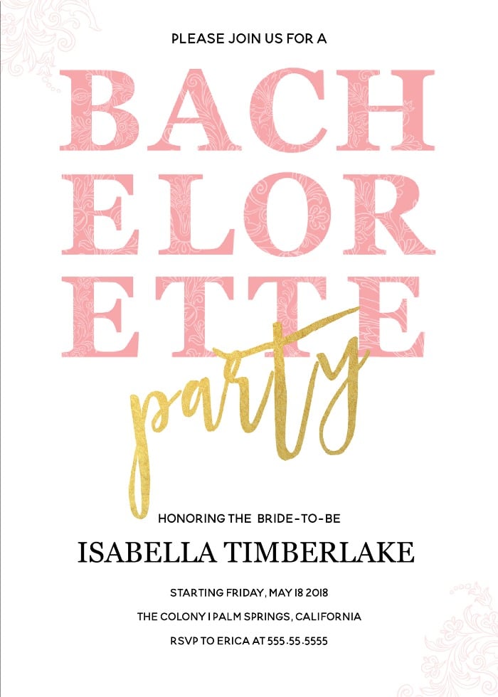 Free Bachelorette Party Invitations