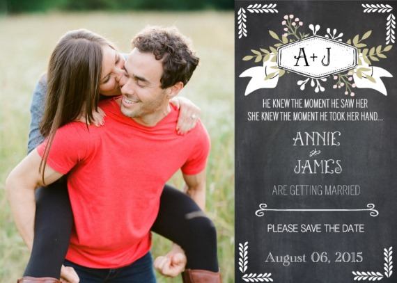 Chalkboard Free Printable Save The Date